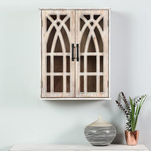 Distressed wood deals wall cabinet